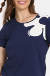 Rosaline Disco Daze Knit Cotton Pyjama Set - Ocean Cavern — thumbnail 5